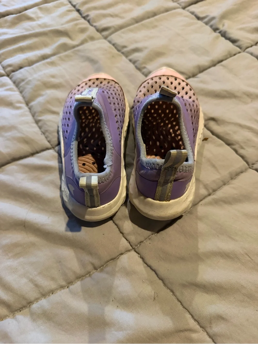 Kids Slip-On Water Shoes in Lavender and Light Pink